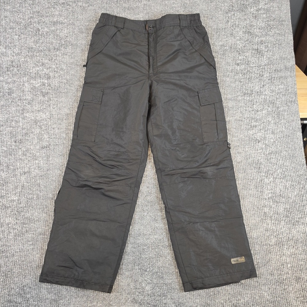 Pulse Insulated Cargo Snow Pants Men's Size L Black Winter Ski Snowboard